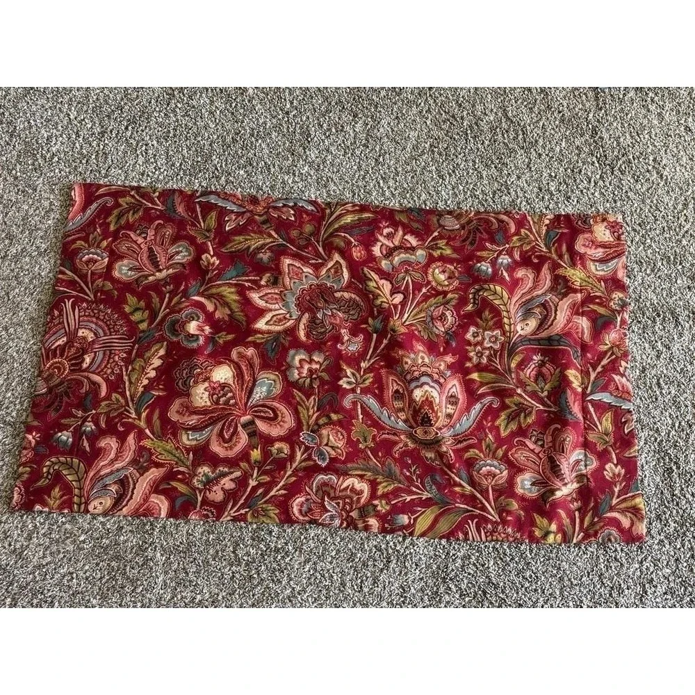 Handmade Floral Paisley Burgundy Red Duvet Cover & Sham Set 3 PCS Queen